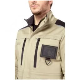 Костюм мужской Палермо брючный, цвет бежевый с черной отделкой, р. 104-108/170-176