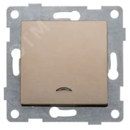 Выключатель одноклавишный Ugra инд, механизм, 10А, 250В, шампань