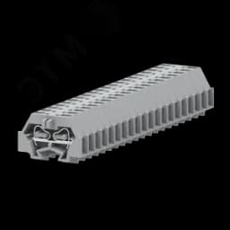 Клемма TB концевая 1-1 с бок. подключ. с защелк. ножками, сечение 1,5 мм. кв., серая