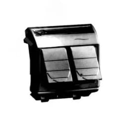Розетка компьютерная двойная RJ45 категория 6 Brava черная 2 модуля 77452N DKC