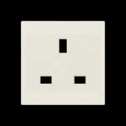 Розетка БС 2п+Е со шторками слоновая кость