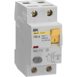 Выключатель дифференциальный (УЗО) KARAT ВД3-63 2P 100А 100мА 6кА тип AC
