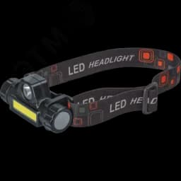 Фонарь светодиодный NPT-H25-ACCU 5Вт CREE LED+3Вт COB LED аккумуляторный налобный