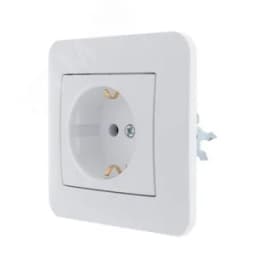 KARINA Розетка с/з керамика белая (10шт/120шт)