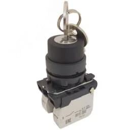 Переключатель КПЕ 1111 -К УХЛ3, чёрный, 1но+1нз, ключ на 2 положения с фиксацией, IP40