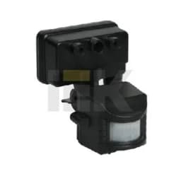 Датчик движения ДД 019 черный, макс. нагрузка 1100Вт, угол обзора 120град., дальность 12м, IP44, IEK