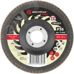 Круг лепестковый торцевой GreatFlex Plus (72 лепестка): 125x22,2 мм, P40 71-844 FIT