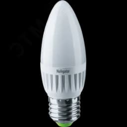 Лампа светодиодная LED 7вт E27 теплый матовая свеча