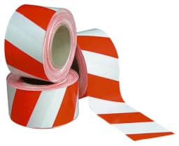 Лента оградительная ЛО-500 "Стандарт" красно-белая 500п.м 75мм 40мкм