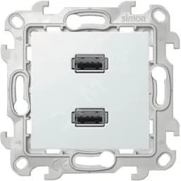 Коннектор 2хUSB, белый