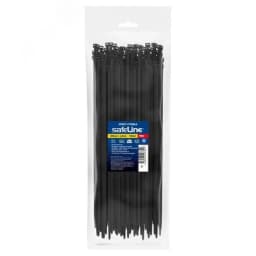 Хомут-стяжка кабельная нейлоновая Safeline 4,8x300-B-100, черная (100 шт.)