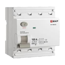 Выключатель дифференциального тока ВД-100N (S) 4P 100А 100мА тип AC эл-мех 6кА PROXIMA EKF
