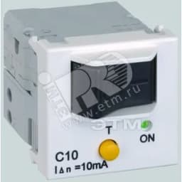 Connect Термомагнитный дифференциальный автомат 10A K45 45x45мм графит