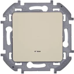 Выключатель одноклавишный с подсветкой/индикацией - Legrand Inspiria - 10А 250В безвинтовые зажимы - слоновая кость