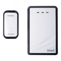 Звонок беспроводной радиус действия 150 м, белый с черным UDB-017W-R1T1-38S-150M-WH/BL Uniel