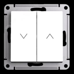 ATLASDESIGN 2-клавишный ВЫКЛЮЧАТЕЛЬ ЖАЛЮЗИ, 10А, мех., БЕЛЫЙ Systeme Electric