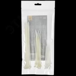 Набор хомутов 2,5х100, 2,5х150, 2,5х200 бел. (75шт/упак)