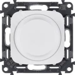 Valena ALLURE Светорегулятор с поворотной ручкой универсальный 300Вт без нейтрали С лицевой панелью Белый