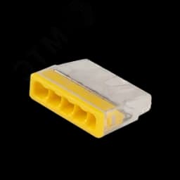 Клеммы монтажные PTC-5P 2273-205 450V 32A 0,14-4.0mm2 , 5 отверстий, прозрачные,/ 50 шт.