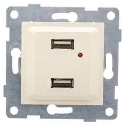 Розетка USB Ugra, механизм, бежевый