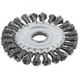 Кордщетка дисковая прямая, посадочный диаметр 22.2 мм, стальная витая проволока 125 мм