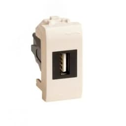 Розетка USB 2.0 Brava слоновая кость 1 модуль DKC