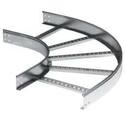 Угол горизонтальный 90 градусов 100x300, R900, в комплекте с крепежными элементами и соединительными пластинами, необходимыми для монтажа, горячецинкованный