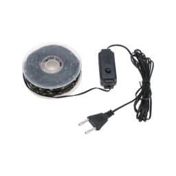 Гирлянда Роса с контроллером 100м 1000LED IP20 230В зеленый провод теплое белое свечение 303296