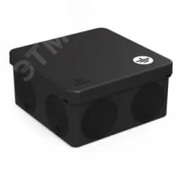 Коробка уравнивания потенциалов (КУП) 60-0300-9005-У для прямого монтажа двухкомпонентная безгалогенная (HF) черная 100х100х50 (66шт/кор) Промрукав Промрукав