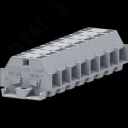 Клемма TB 2-2 с бок. подключ. с фиксирующим фланцем, серая