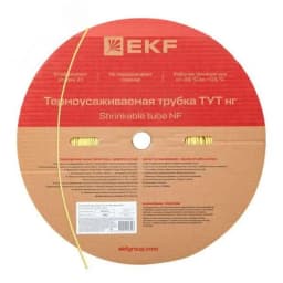 Трубка термоусаживаемая ТУТ нг 2/1 желтая рулон PROxima EKF