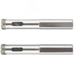 Коронки кольцевые по керамограниту, камню и кафелю алмазные, набор 2 шт, 10х67 мм