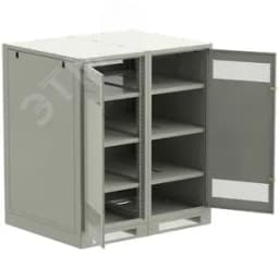 Шкаф LINEA B (пустой) 1350х1200х950мм двустворчатая металлическая дверь серый