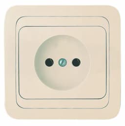 Розетка 1-м СП Mimoza 16А IP20 без заземл. керамика крем./крем. Makel 25002