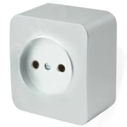 Розетка одноместная б/з 250В 10А серия София серебро STEKKER FERON