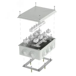 Коробка огнестойкая для кабель-канала 40-0460-FR2.5-8 Е15-Е120 RAL1001 85х85х45 (44 шт/кор)