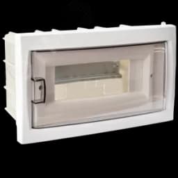 Щит распределительный встраиваемый с 0 шиной 12М пластиковый белый прозрачная дверь БелТИЗ