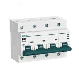 Выключатель автоматический четырехполюсный 63А D ВА-201 10кА Dekraft