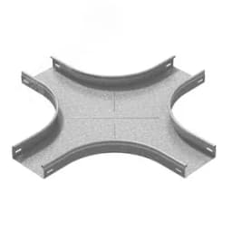 Разветвитель крестообразный плавный универсальный к лотку 300х80 радиус 200 мм, толщина 1,0 мм, Сендзимир цинк OSTEC