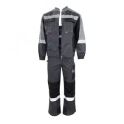 Костюм мужской ФОРМУЛА КОТТОН ФП2 куртка, полукомбинезон, цвет т/серый, св/серый с чёрным, р. 52-54/170-176