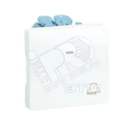 Кнопка клавишная звонок с подсветкой, 10А 250В, S27 слоновая кость