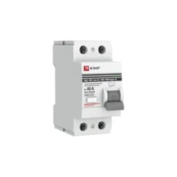 Выключатель дифференциального тока (УЗО) 2п 40А 30мА тип A ВД-100 (электромех.) PROxima EKF elcb-2-40-30-em-a-pro