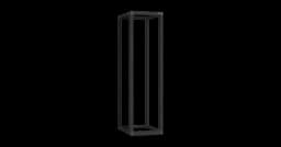 Монтажная стойка двухрамная раздвижная 19", 42U, Г(600-1000) мм, в разобранном виде, черный TLK TRK-425510-R-BK