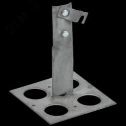 Держатель проводника круглого 6-10мм винтовой для плоской кровли h=150мм оцинкованная сталь TD IEK