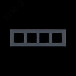 Рамка 4-постовая, стекло цвет Маренго