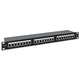 Патч-панель TERACOM CS 19'' Cat.6 1U полный экран STP 24 порта RJ-45 Dual IDC с органайзером EKF