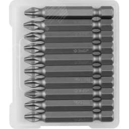 Биты "Мастер" кованые, хромомолибденовая сталь, тип хвостовика E 1/4", PH2, 50мм, 10шт