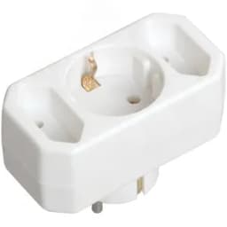 Тройник Т-01/01-2 одна круглая и две плоские розетки