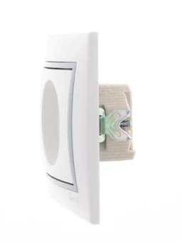 Розетка 1-м СП Mira 16А IP20 без заземл. с сер. вставкой керамика бел. LEZARD 701-0215-121