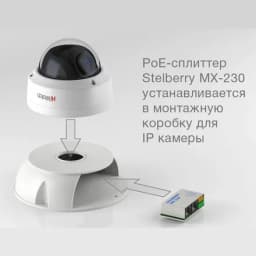 PoE-сплиттер для питания микрофонов STELBERRY MX-230